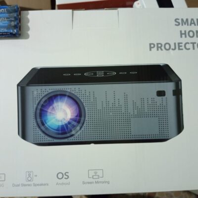 Smart Home Projector – Android OS, WiFi 2.4G/5G, Dual Stereo Speakers, Screen Mirroring